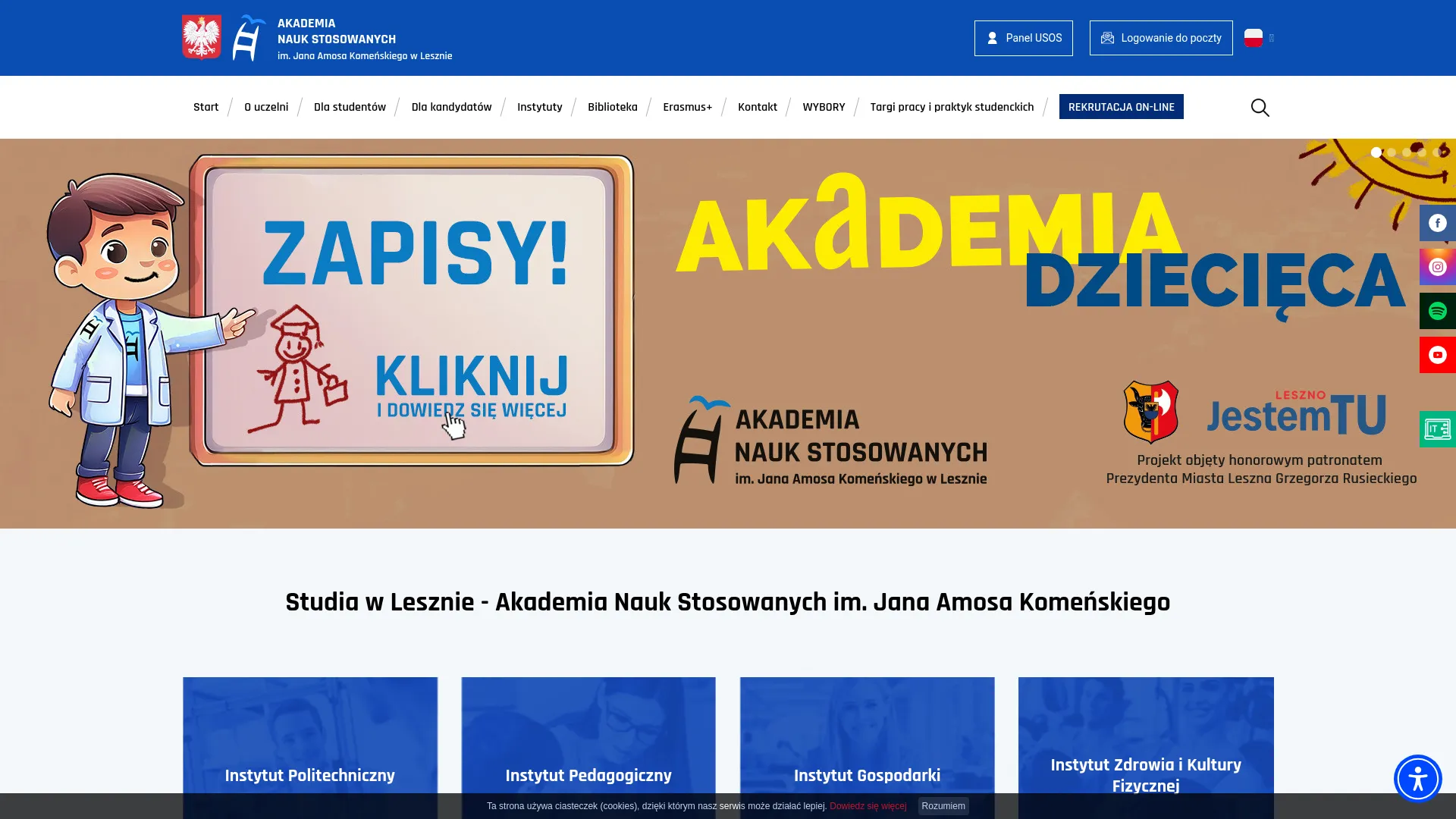 Screenshot of www.ansleszno.pl