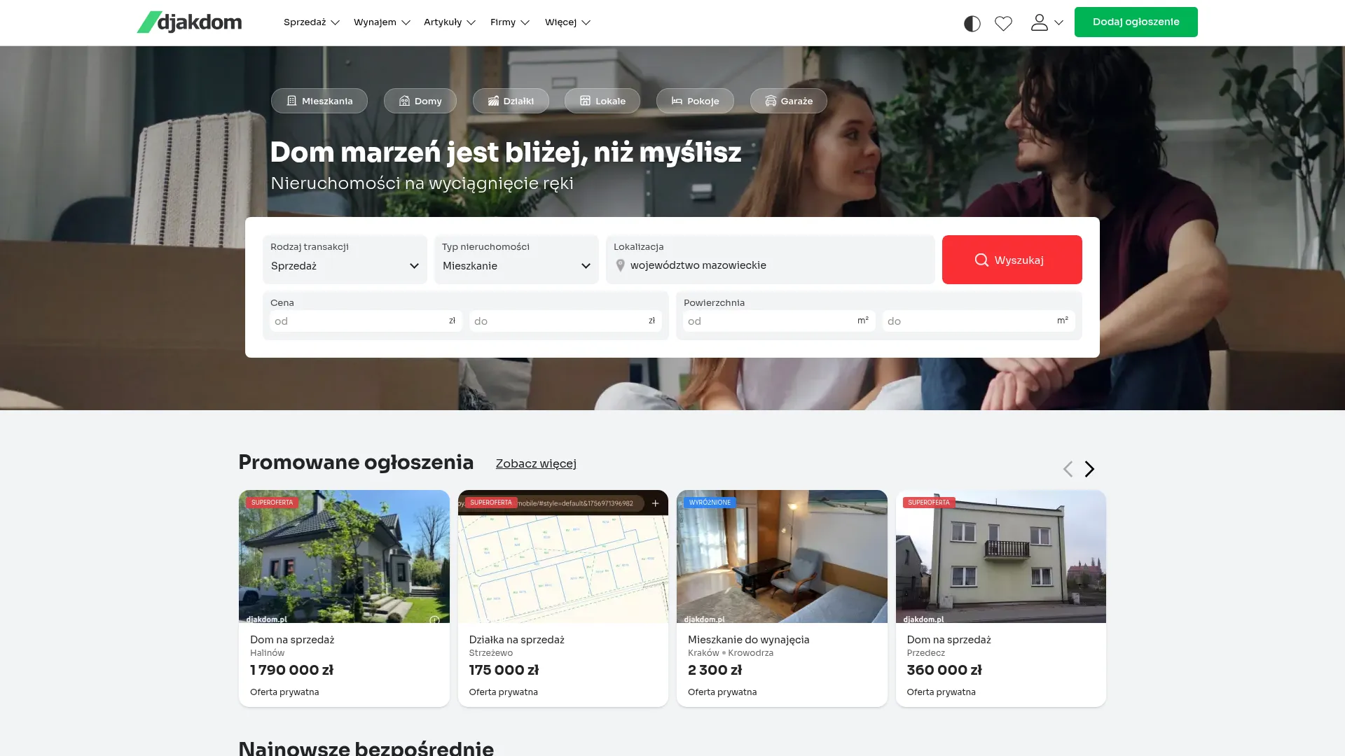 Screenshot of djakdom.pl